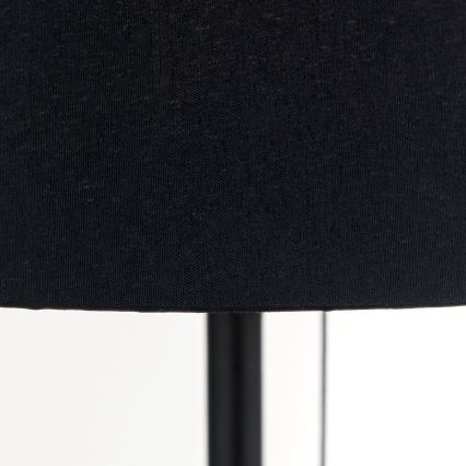Eπιτραπέζιο φωτιστικό with USB port LUDWIG 1xE27/40W/230V 50 cm μαύρο