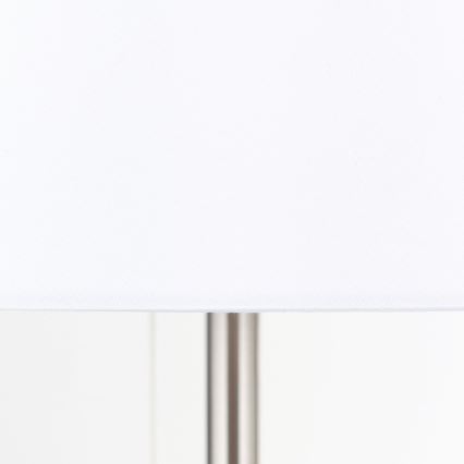 Eπιτραπέζιο φωτιστικό με θύρα USB LUDWIG 1xE27/40W/230V 50 cm λευκό/ματ χρώμιο