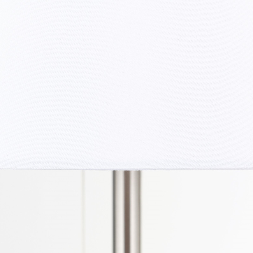 Eπιτραπέζιο φωτιστικό με θύρα USB LUDWIG 1xE27/40W/230V 50 cm λευκό/ματ χρώμιο