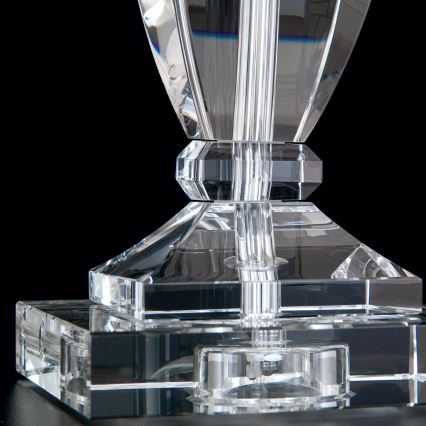 Επιτραπέζια κρυστάλλινη λάμπα POKAL 1xE27/60W/230V λευκό/διαφανής