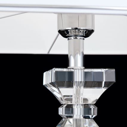 Επιτραπέζια κρυστάλλινη λάμπα POKAL 1xE27/60W/230V λευκό/διαφανής