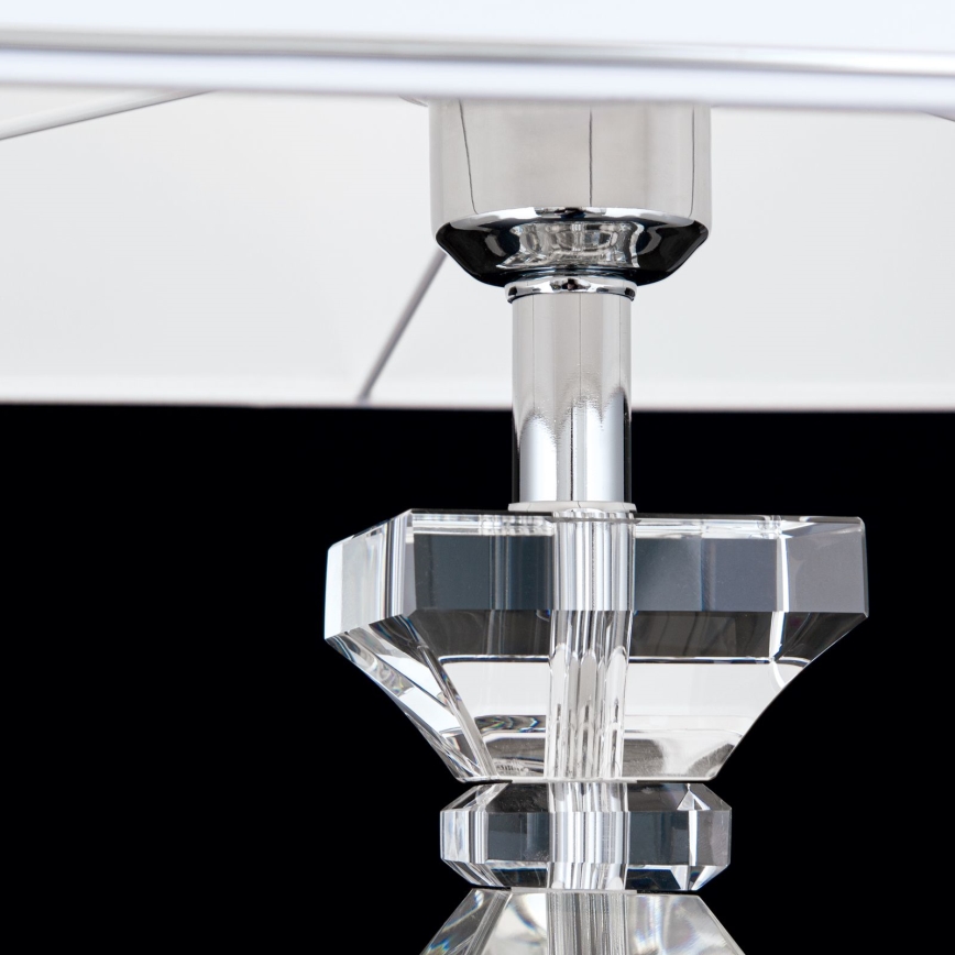 Επιτραπέζια κρυστάλλινη λάμπα POKAL 1xE27/60W/230V λευκό/διαφανής