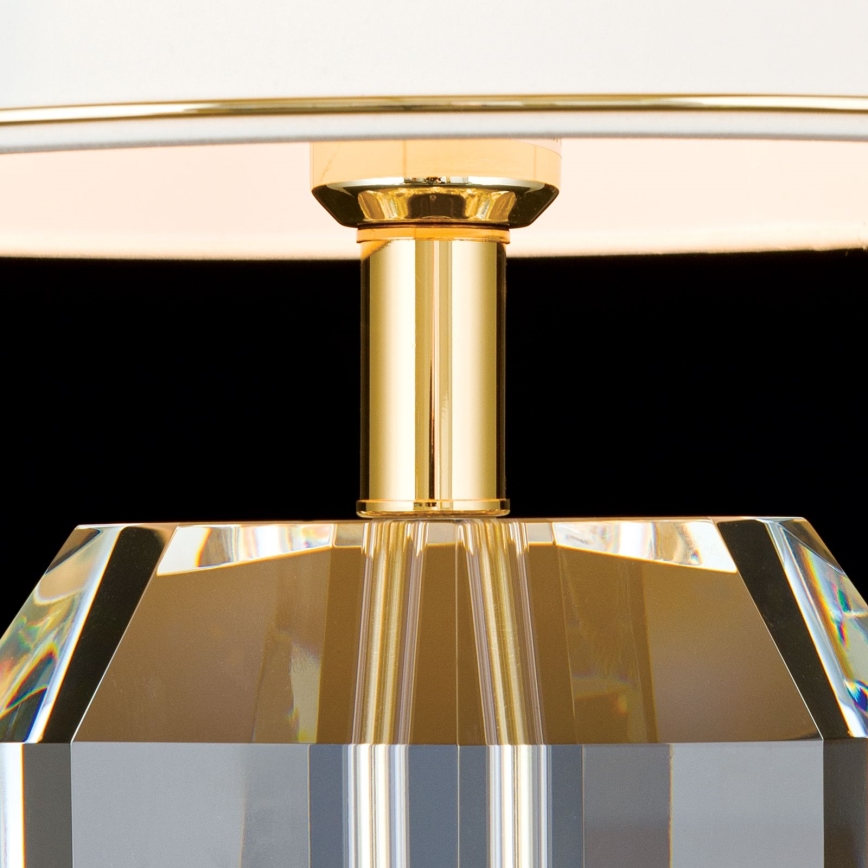 Eπιτραπέζιο φωτιστικό ALEXIS 1xE27/60W/230V κρεμ/χρυσό/διαφανές