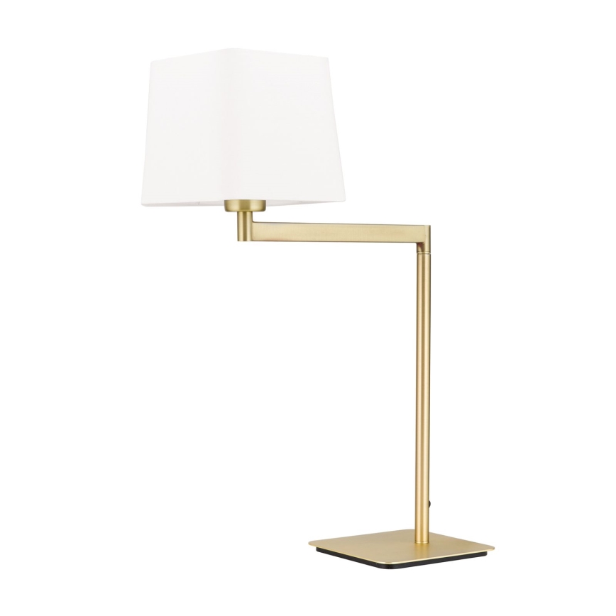 Eπιτραπέζιο φωτιστικό CARLTON 1xE27/40W/230V λευκό/χρυσό