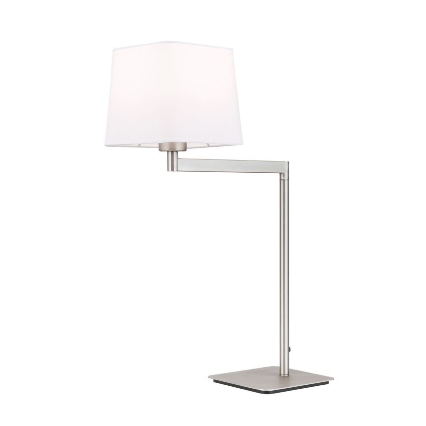 Eπιτραπέζιο φωτιστικό CARLTON 1xE27/40W/230V λευκό/ματ χρώμιο