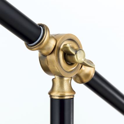 Eπιτραπέζιο φωτιστικό SCHILLER 1xE27/40W/230V μαύρο/μπρονζέ