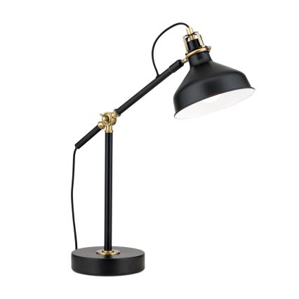 Eπιτραπέζιο φωτιστικό SCHILLER 1xE27/40W/230V μαύρο/μπρονζέ