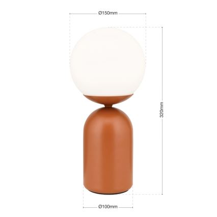 Eπιτραπέζιο φωτιστικό STANLEY 1xE14/25W/230V ceramics/καφέ