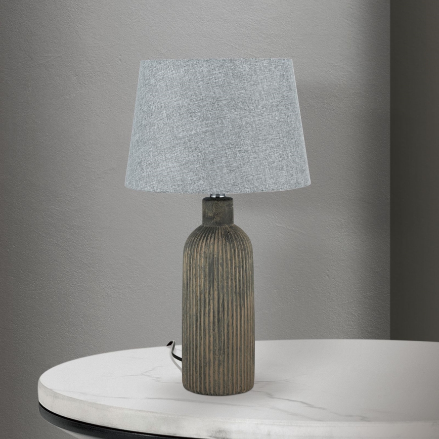 Eπιτραπέζιο φωτιστικό ORCHID 1xE27/40W/230V ceramics καφέ/γκρι