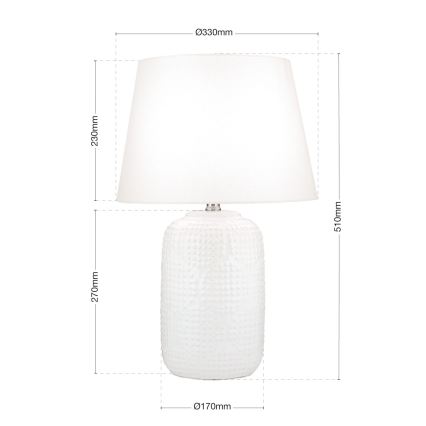 Eπιτραπέζιο φωτιστικό CORAL 1xE27/40W/230V ceramics/λευκό