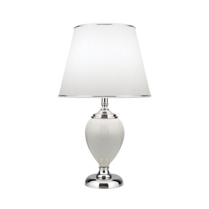 Eπιτραπέζιο φωτιστικό OVUM 1xE27/40W/230V 48 cm ceramics λευκό/γυαλιστερό χρώμιο