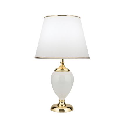 Eπιτραπέζιο φωτιστικό OVUM 1xE27/40W/230V 48 cm ceramics λευκό/χρυσό