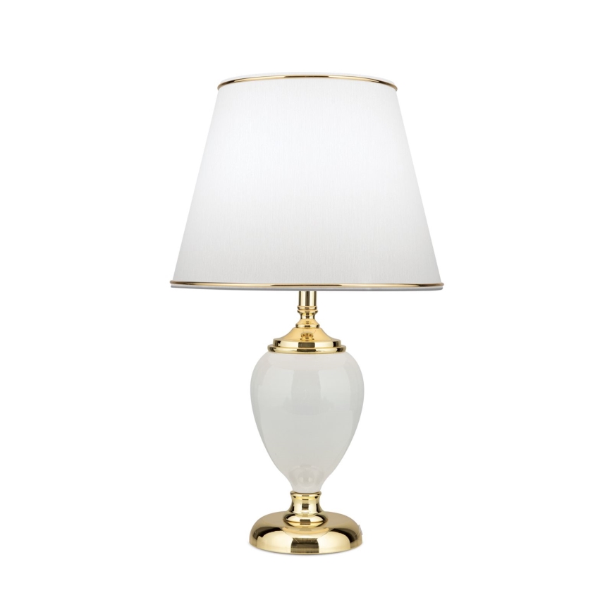 Eπιτραπέζιο φωτιστικό OVUM 1xE27/40W/230V 48 cm ceramics λευκό/χρυσό