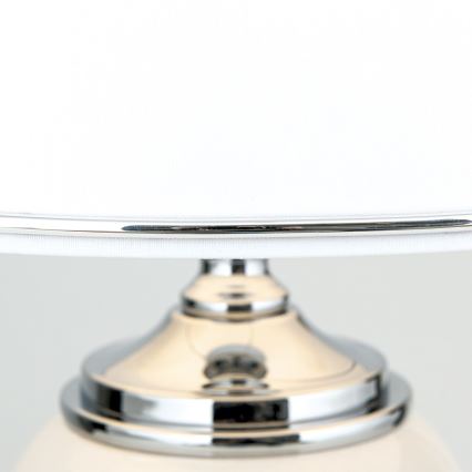 Eπιτραπέζιο φωτιστικό OVUM 1xE27/40W/230V 48 cm ceramics λευκό/γυαλιστερό χρώμιο