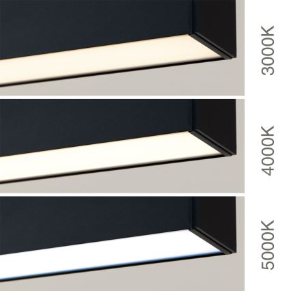 LED φωτιστικό οροφής/κρεμαστό 2 σε 1 PALKKI LED/38W/230V 3000/4000/5000K μαύρο