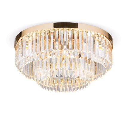 LED Ρυθμιζόμενο Κρυστάλλινο Οροφής Φωτιστικό PRISM LED/80W/230V διάμ. 55 εκ. 24Κ χρυσό