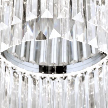 LED Ρυθμιζόμενο κρυστάλλινο οροφής φωτιστικό PRISM LED/80W/230V διάμ. 55 εκ. γυαλιστερό χρώμιο