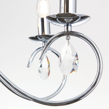 Κρυστάλλινο πολύφωτο με αλυσίδα ALESSIA 5xE14/40W/230V γυαλιστερό χρώμιο