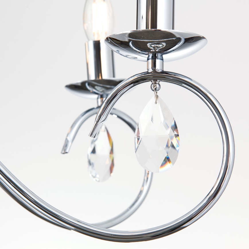Κρυστάλλινο πολύφωτο με αλυσίδα ALESSIA 5xE14/40W/230V γυαλιστερό χρώμιο