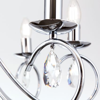 Κρυστάλλινο πολύφωτο με αλυσίδα ALESSIA 8xE14/40W/230V γυαλιστερό χρώμιο