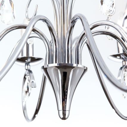 Κρυστάλλινο πολύφωτο με αλυσίδα ALESSIA 8xE14/40W/230V γυαλιστερό χρώμιο