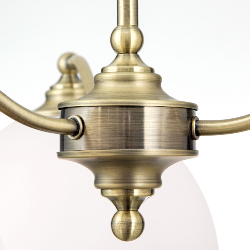 Κρεμαστό φωτιστικό οροφής OLD LAMP 3xE27/40W/230V διάμετρος 65 cm λευκό/ορείχαλκος