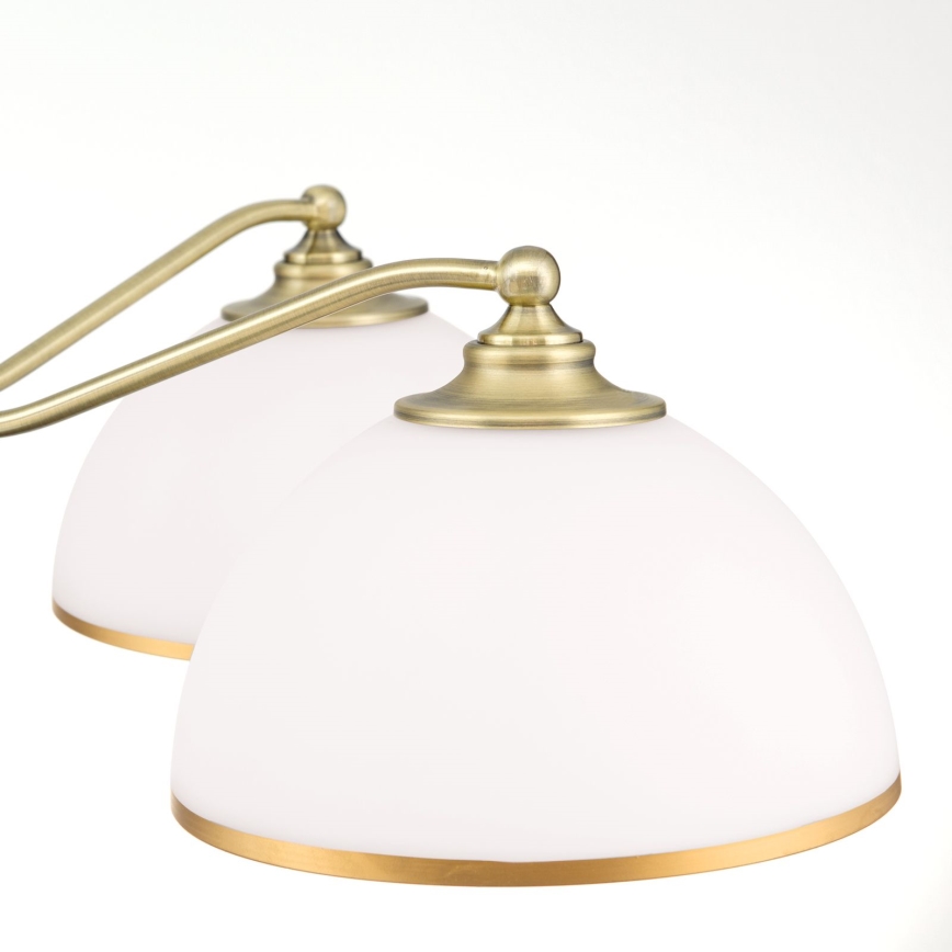Κρεμαστό φωτιστικό οροφής OLD LAMP 5xE27/40W/230V διάμετρος 75 cm λευκό/ορείχαλκος