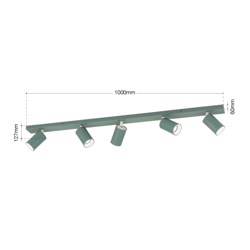 Σποτ φωτιστικό PENN 5xGU10/13W/230V γκρι