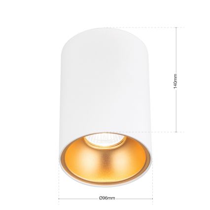 Φωτιστικό σποτ STARLIGHT 1xGU10/50W/230V λευκό/χρυσό