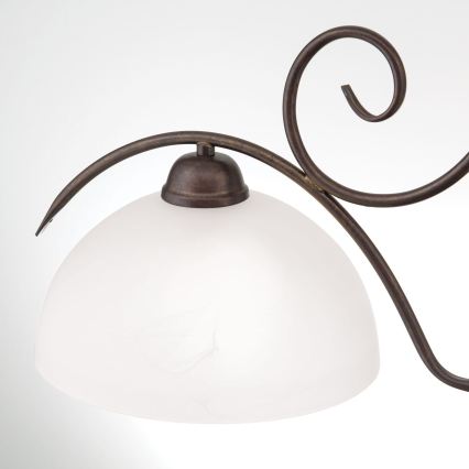 Πολυέλαιος σε αλυσίδα RULA 2xE27/40W/230V λευκό/μπρονζέ