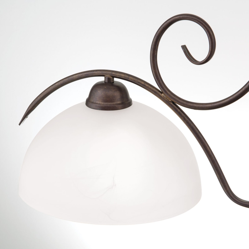 Πολυέλαιος σε αλυσίδα RULA 2xE27/40W/230V λευκό/μπρονζέ