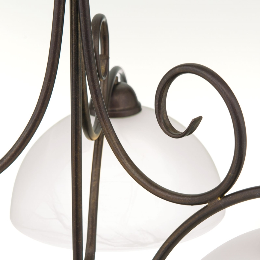 Πολυέλαιος με αλυσίδα RULA 3xE27/40W/230V Ø 70 cm λευκό/μπρονζέ
