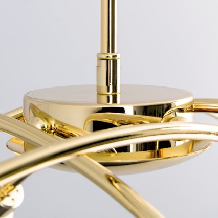 Κρεμαστό φωτιστικό σε ράβδο CARLA 8xG9/28W/230V χρυσό