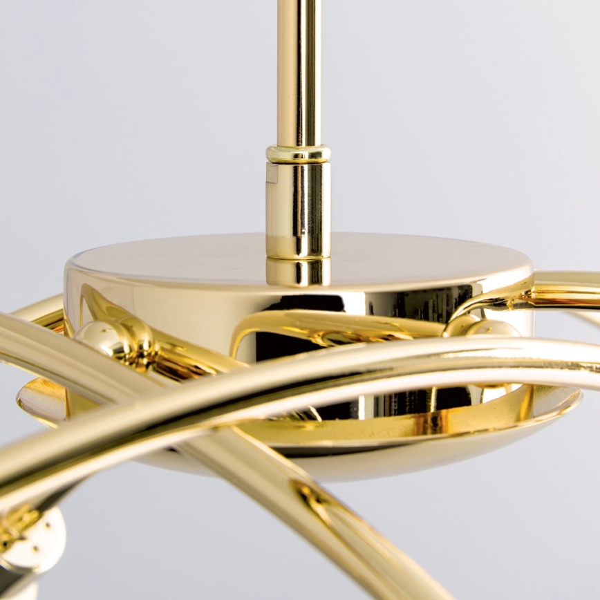 Κρεμαστό φωτιστικό σε ράβδο CARLA 8xG9/28W/230V χρυσό