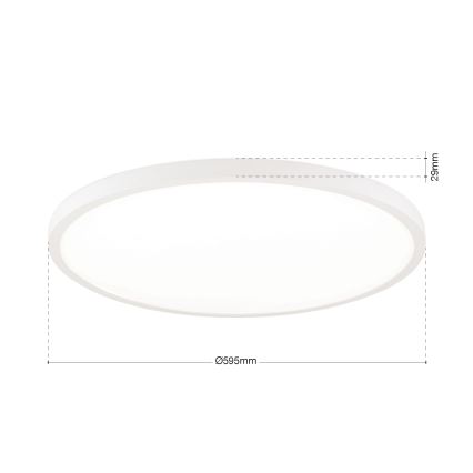 Ρυθμιζόμενο φωτιστικό οροφής LED DISC LED/46W/230V 2700/3000/4000K διάμ. 60 cm λευκό