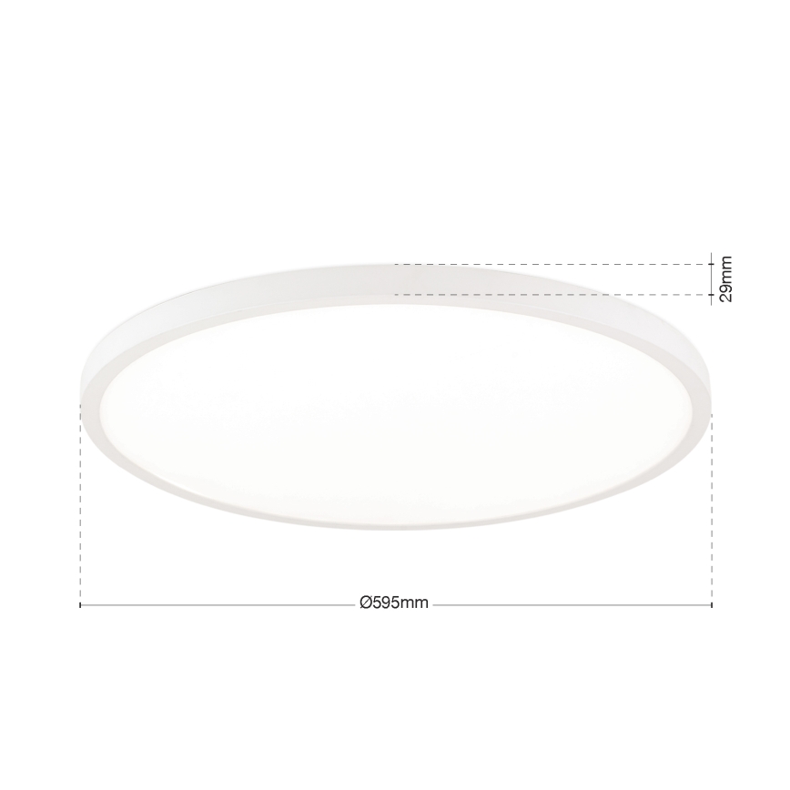 Ρυθμιζόμενο φωτιστικό οροφής LED DISC LED/46W/230V 2700/3000/4000K διάμ. 60 cm λευκό