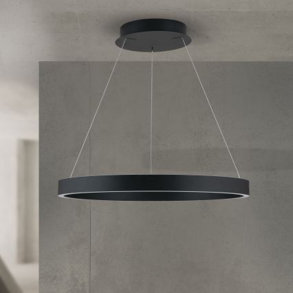 LED ρυθμιζόμενο κρεμαστό φωτιστικό με καλώδιο KOLK LED/60W/230V 2700/3000/4000K Ø 60 cm μαύρο