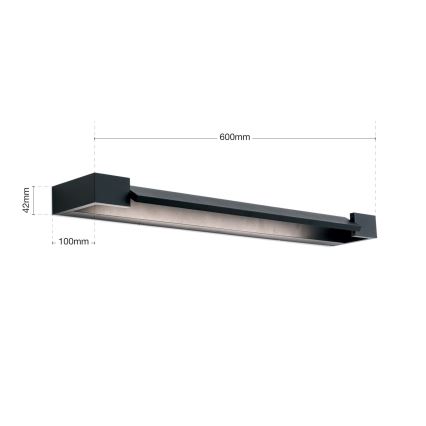 Φωτισμός καθρέφτη μπάνιου LED MARILYN LED/18W/230V 60 cm IP44 μαύρο