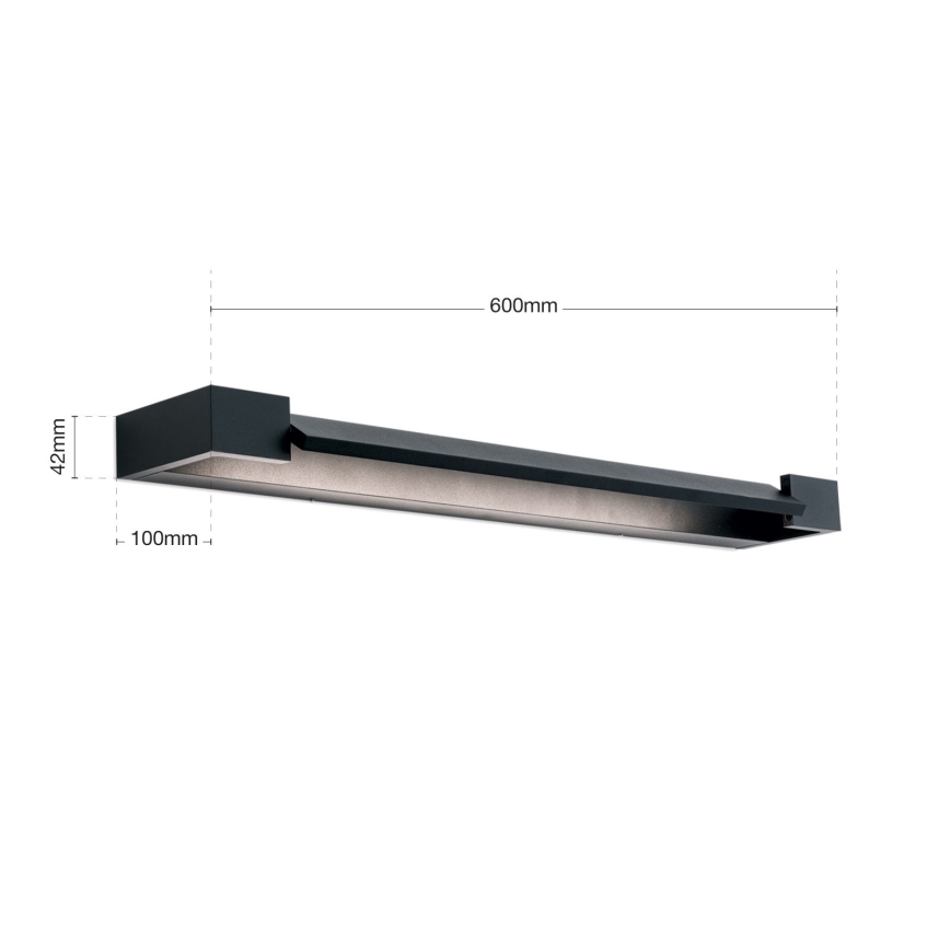 Φωτισμός καθρέφτη μπάνιου LED MARILYN LED/18W/230V 60 cm IP44 μαύρο
