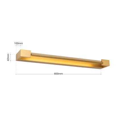 Φωτισμός καθρέφτη μπάνιου LED MARILYN LED/18W/230V 60 cm IP44 χρυσό