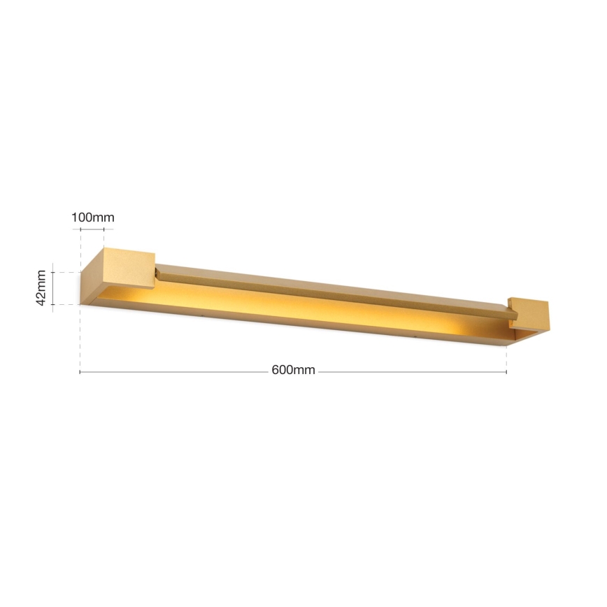 Φωτισμός καθρέφτη μπάνιου LED MARILYN LED/18W/230V 60 cm IP44 χρυσό