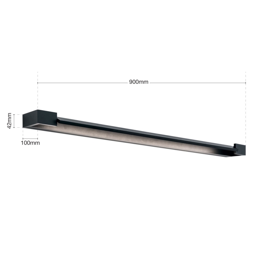 Φωτισμός καθρέφτη μπάνιου LED MARILYN LED/24W/230V 90 cm IP44 μαύρο