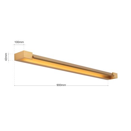 Φωτισμός καθρέφτη μπάνιου LED MARILYN LED/24W/230V 90 cm IP44 χρυσό