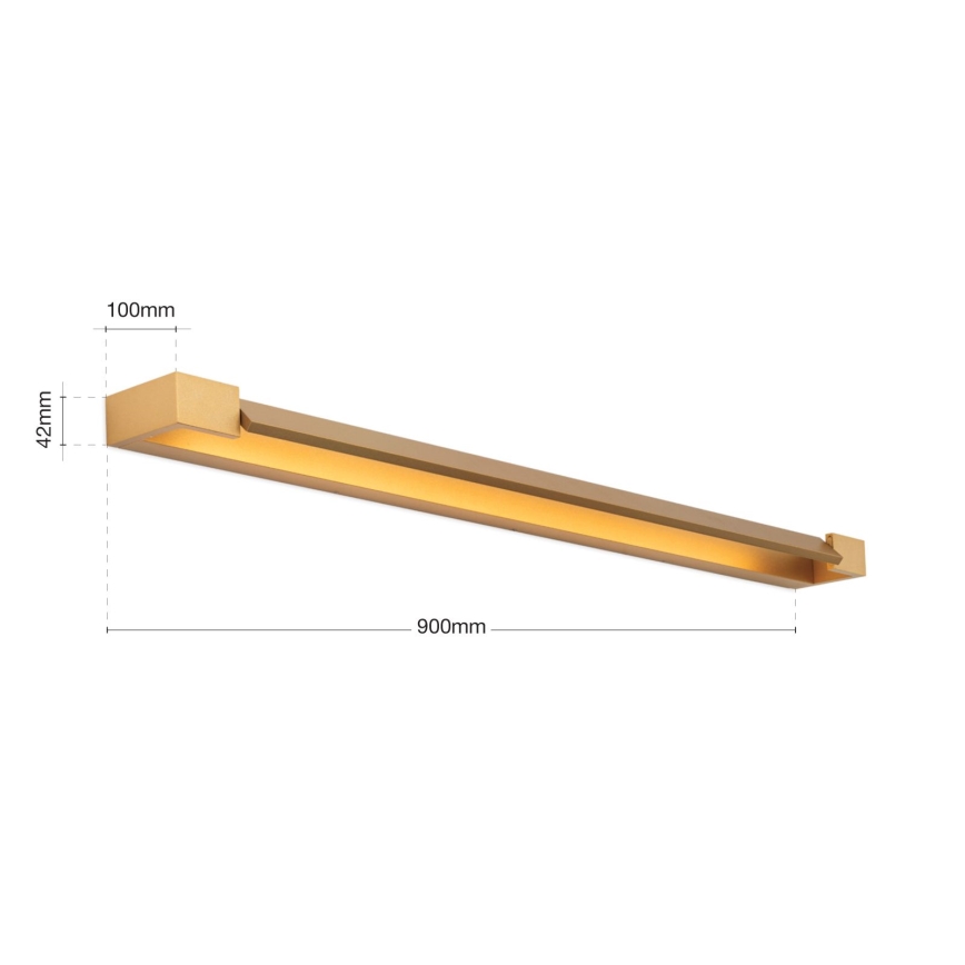 Φωτισμός καθρέφτη μπάνιου LED MARILYN LED/24W/230V 90 cm IP44 χρυσό