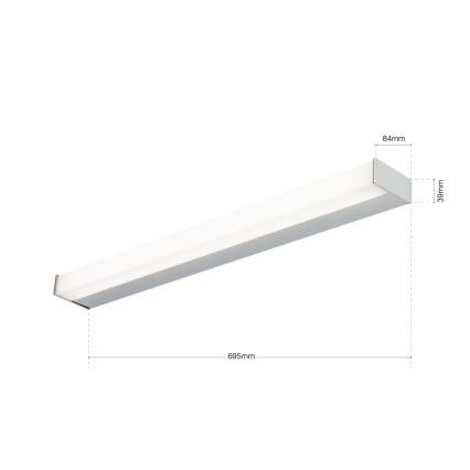 Φωτισμός καθρέφτη LED MARILYN LED/17W/230V 69,5 cm γυαλιστερό χρώμιο
