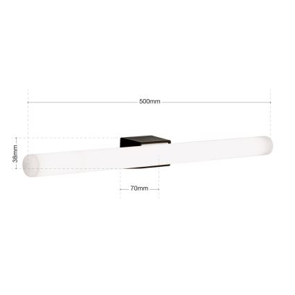 Φωτιστικό τοίχου LED VISAGIST 1xS14d/8W/230V μαύρο