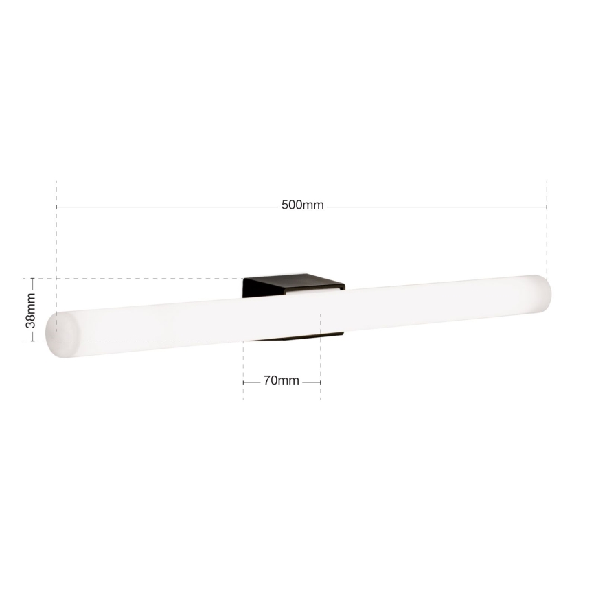 Φωτιστικό τοίχου LED VISAGIST 1xS14d/8W/230V μαύρο