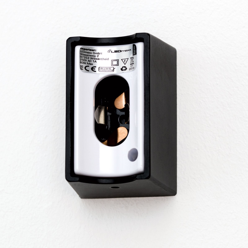 Φωτιστικό τοίχου LED VISAGIST 1xS14d/8W/230V μαύρο
