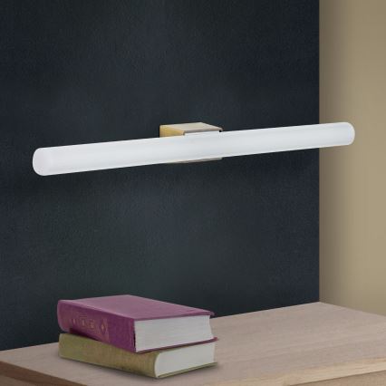 Φωτιστικό τοίχου LED VISAGIST 1xS14d/8W/230V ορείχαλκος