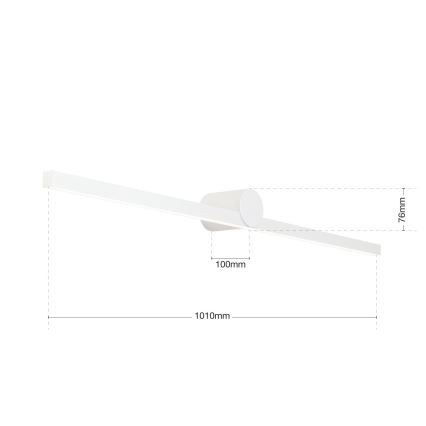 Φωτισμός καθρέφτη μπάνιου LED BEAUTY LED/24W/230V 101 cm IP54 λευκό